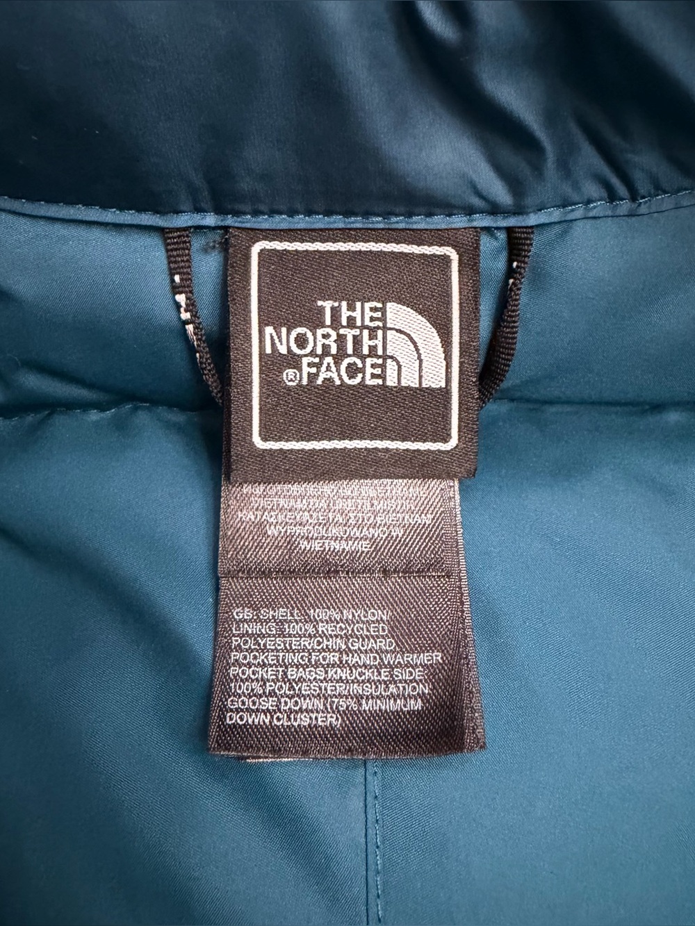 The North Face Metropolis Parka 600 Fill Down Teal Blue Women’s Size L - Picture 8 of 11